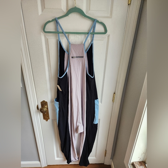 008. Free People Hot Shot Onesie Colorblock in Raindrop Combo - Picture 3 of 4